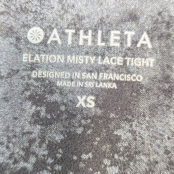 Athleta Elation Ultra High-Rise Misty Lace Tight Leggings, black and silver, XS - Picture 5 of 5